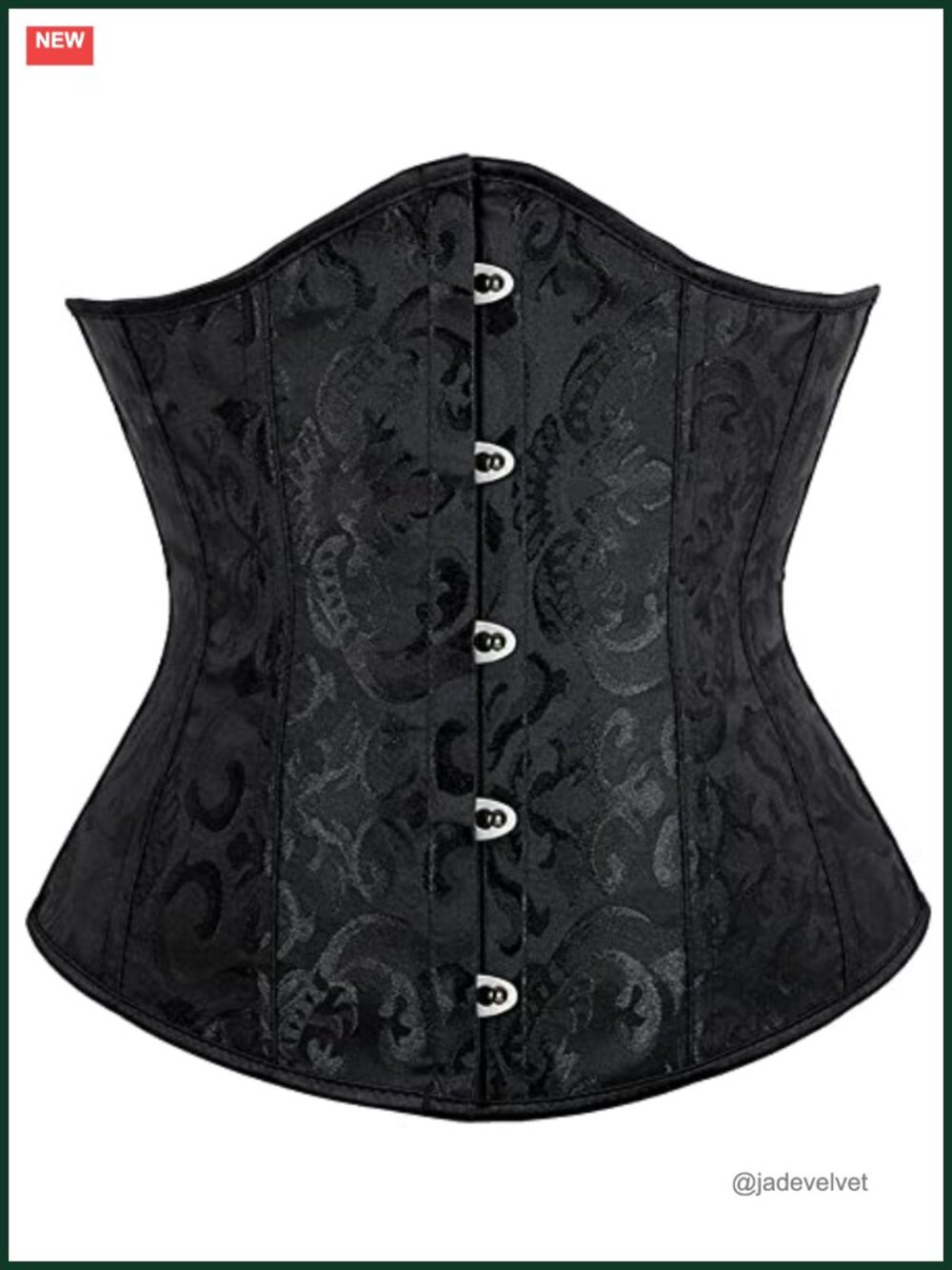 Brocade Underbust Corset Steel Boned Waist Trainer Bustier